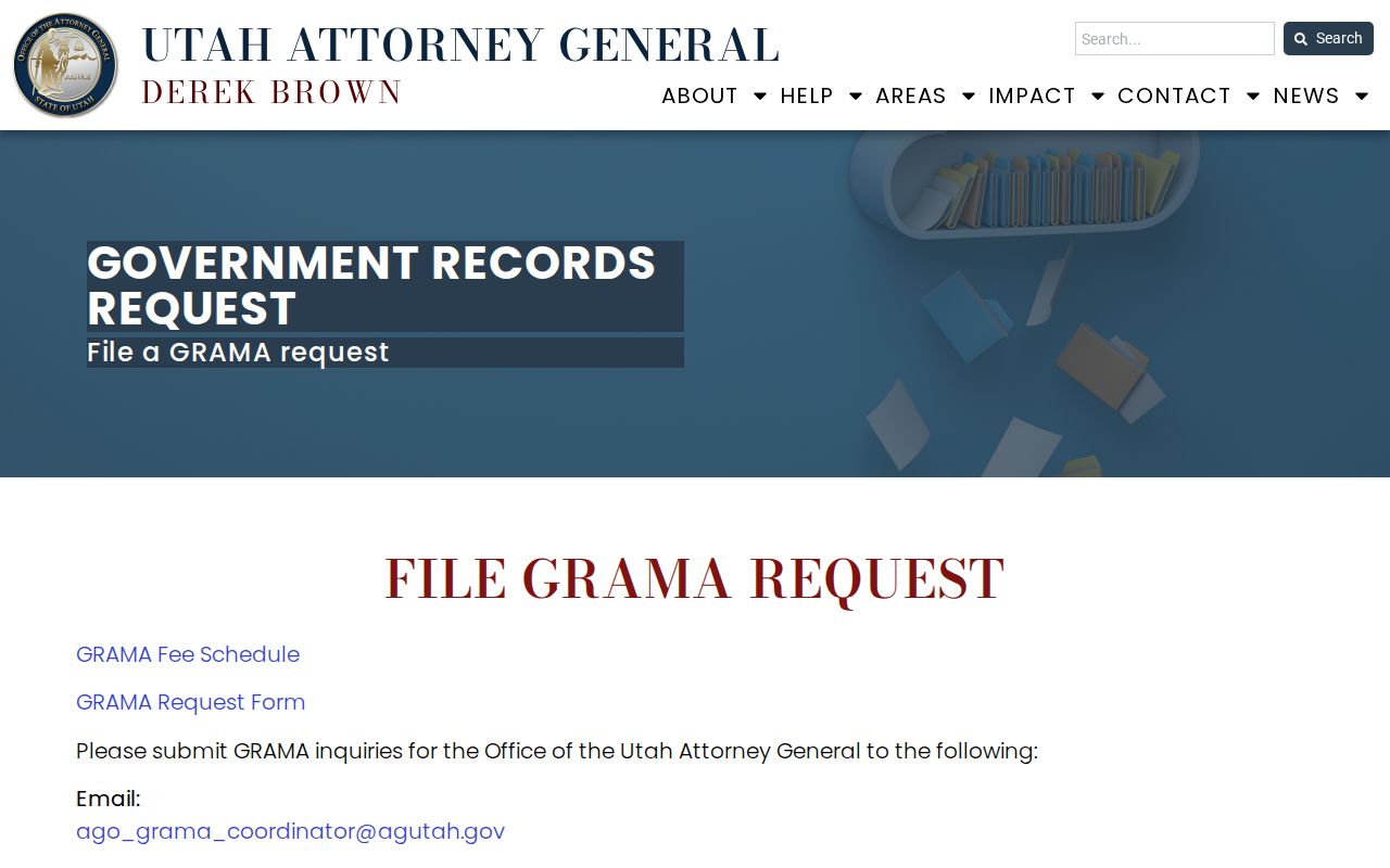 Pleasant Grove residents directory Utah GRAMA guidance