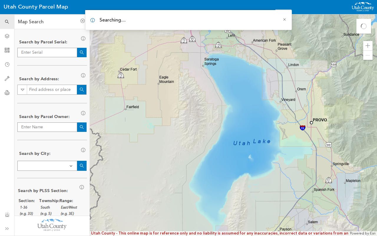 Pleasant Grove neighbors Utah County Parcel Map