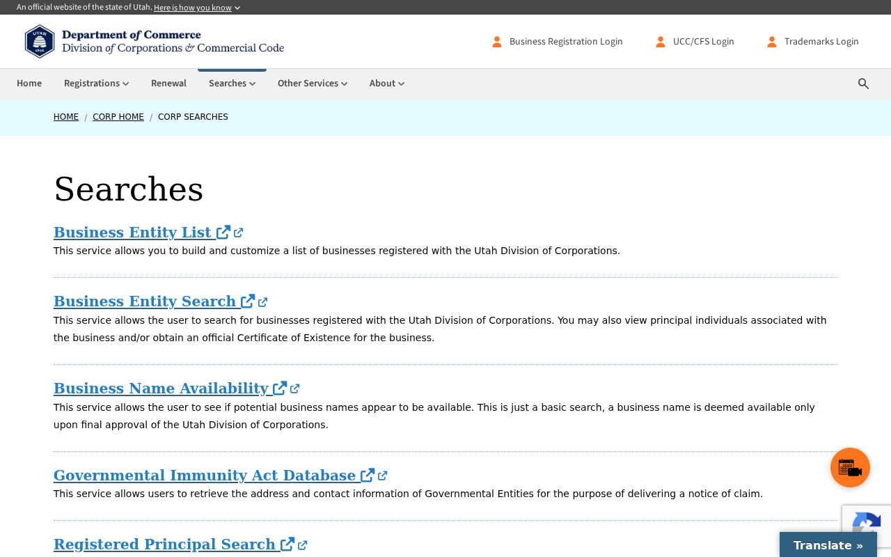 Pleasant Grove resident lookup Utah business entity search