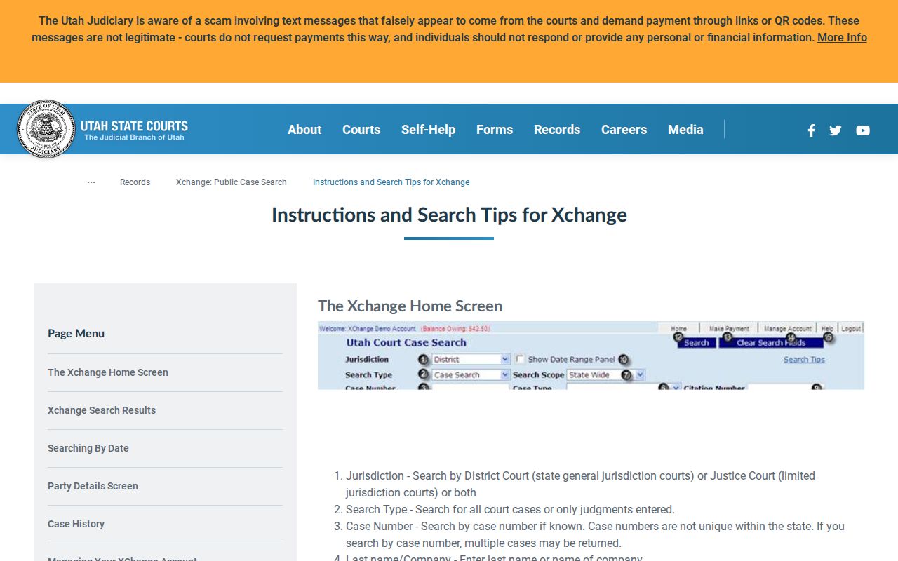 Pleasant Grove resident lookup Xchange search fields