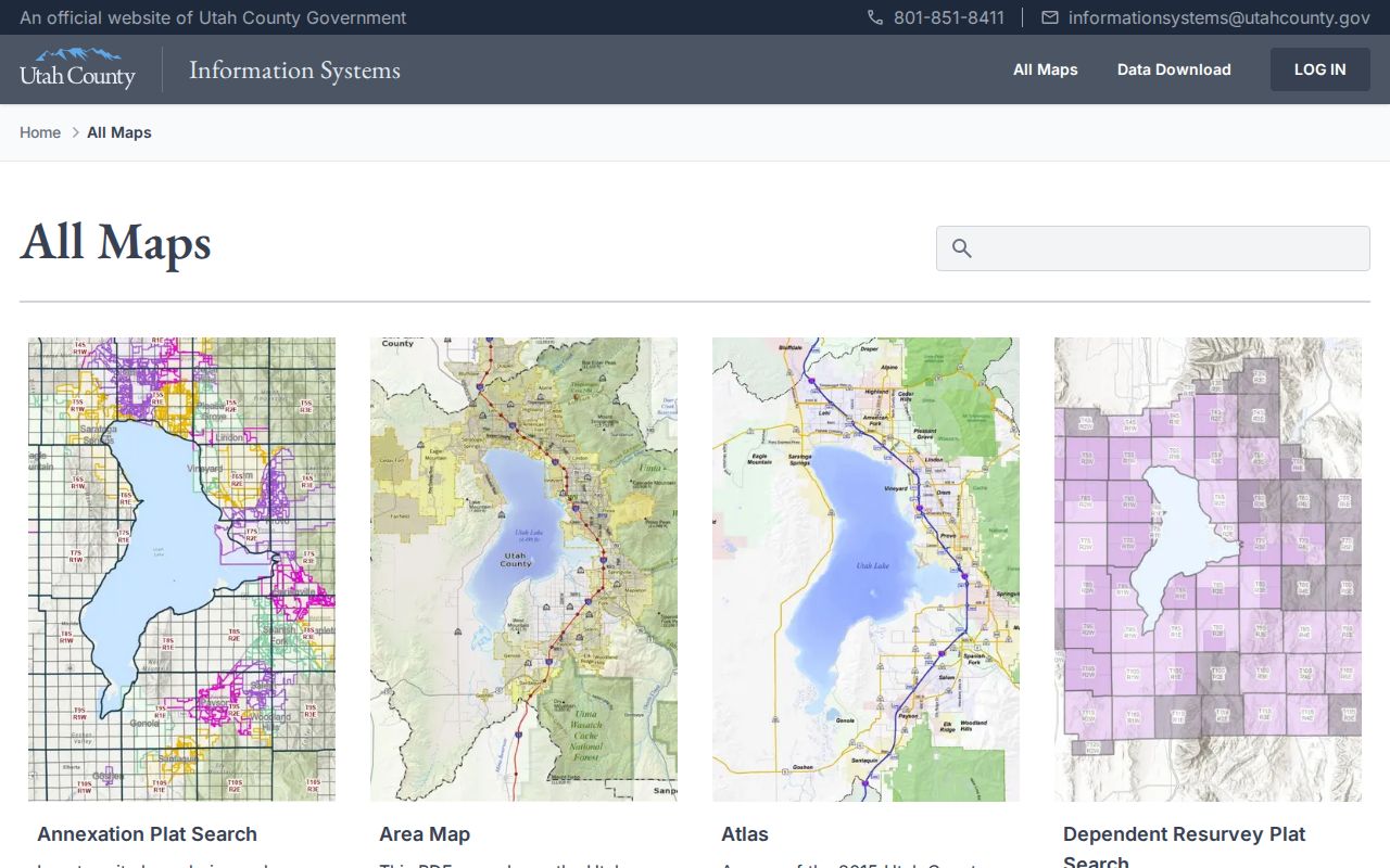 Pleasant Grove street directory Utah County GIS map inventory
